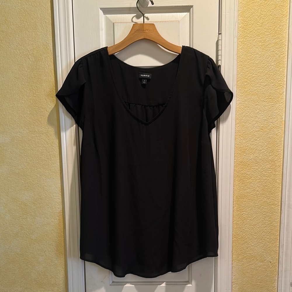 Torrid Classic Black Blouse